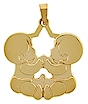 Twins pendant in 14k yellow gold- boys.