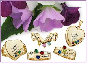 Personalized mothers rings and pendants