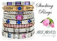 Personalized stacking rings.
