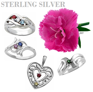 Sterling silver mothers jewelry.
